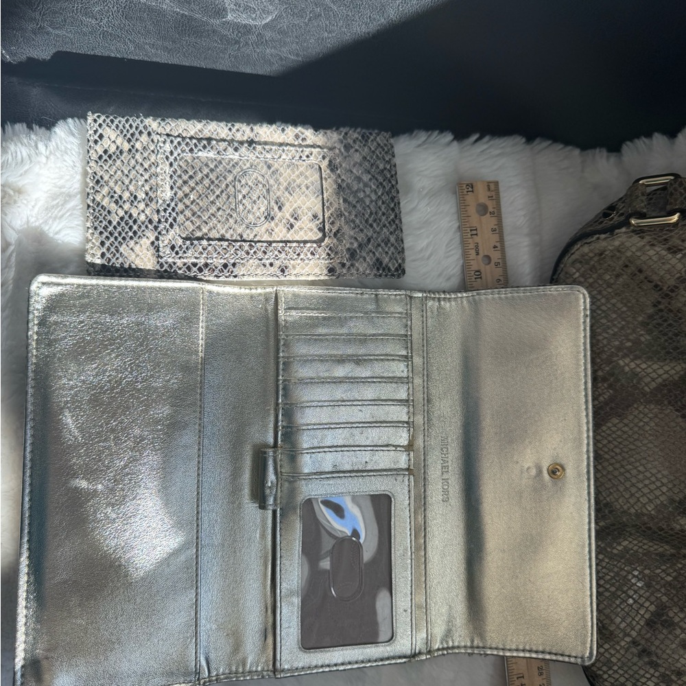 Michael Kors Python Pattern Shoulder Bag - Tan - image 6